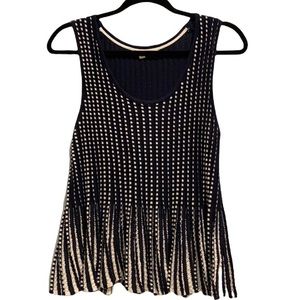 Anthropologie Moth Peplum Pleated Sweater Tank
